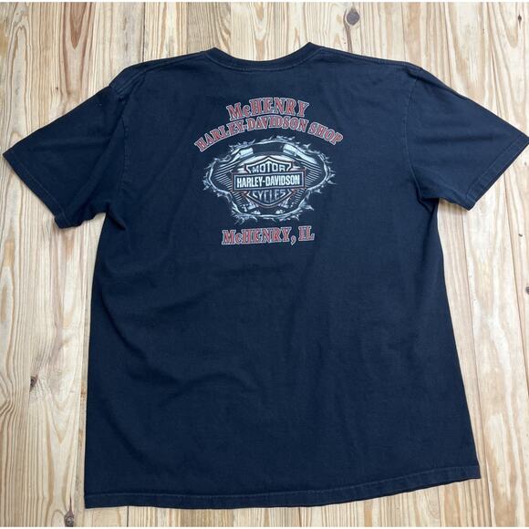 Vintage Harley Davidson Fiery Wolves Graphic T Shirt Size XL - Picture 2 of 3